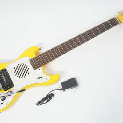 [SALE Ends June 25] MarineRider MR-1 Yellow Mosrite Ventures Copy Built-in Amp travel guitar Made in JAPAN image 1
