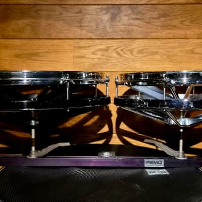 Remo Set 12" and 14" including stand 1990s - Chrome and black image 5