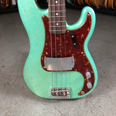 Wilco Loft Sale - Fender Custom Shop 64 Precision Bass Relic Seafoam Sparkle Owned by Jeff Tweedy image 2