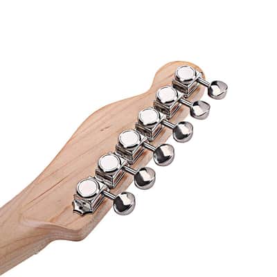 6 Inline Vintage Guitar Locking Tuners Tuning Pegs Keys Machine Heads Replacement for ST TL Style Electric Guitar (Right Hand) image 5