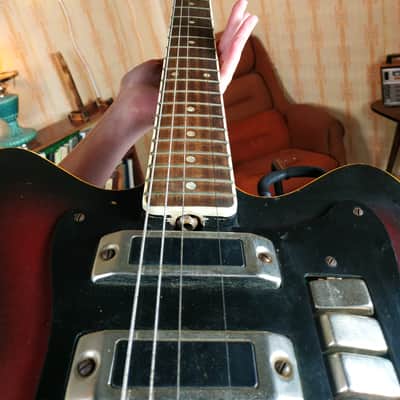 Jolana Spesial Tornado Vintage Electric Guitar Soviet USSR Tremolo bar 360 Strat Semi Hollow image 8