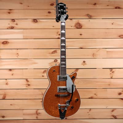 Gretsch G6129T-89 Vintage Select '89 Sparkle Jet with Bigsby - Gold Sparkle - JT23031022 image 4