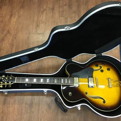 Carlo Robelli Jazz Archtop Hollow-Body  Electric Guitar Sunburst image 9