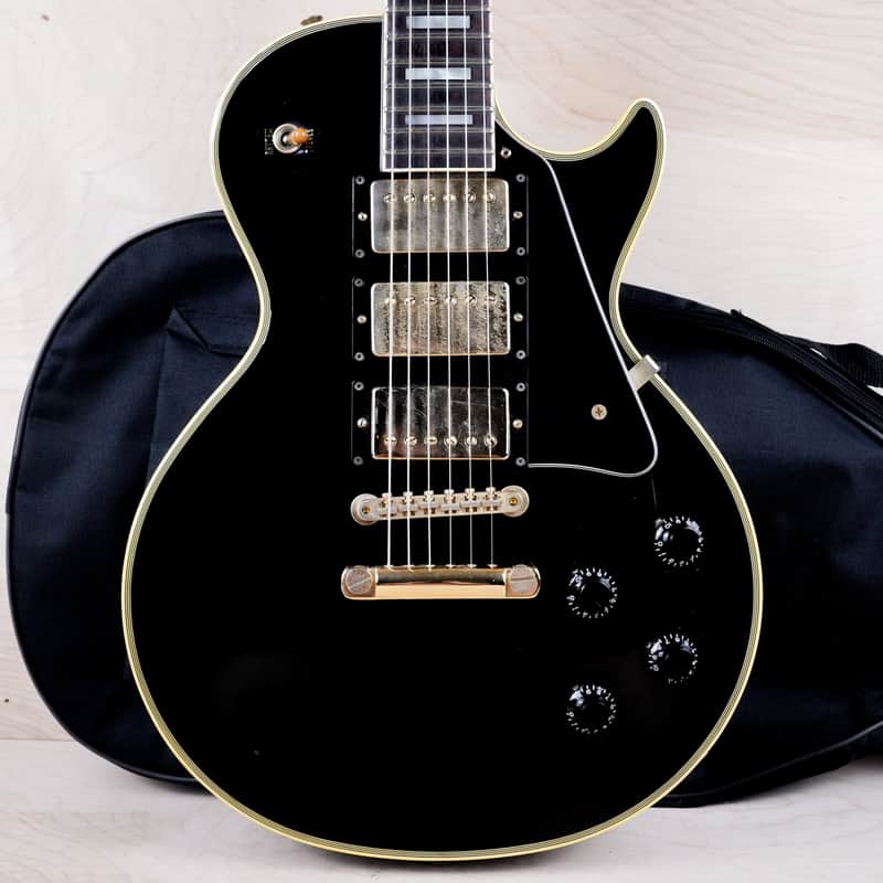 Greco Mint Collection EGC-600 MIJ 1984 Ebony 3 Pickup Black Beauty '68 Reissue Screamin PAFs Japan w/ Bag image 1