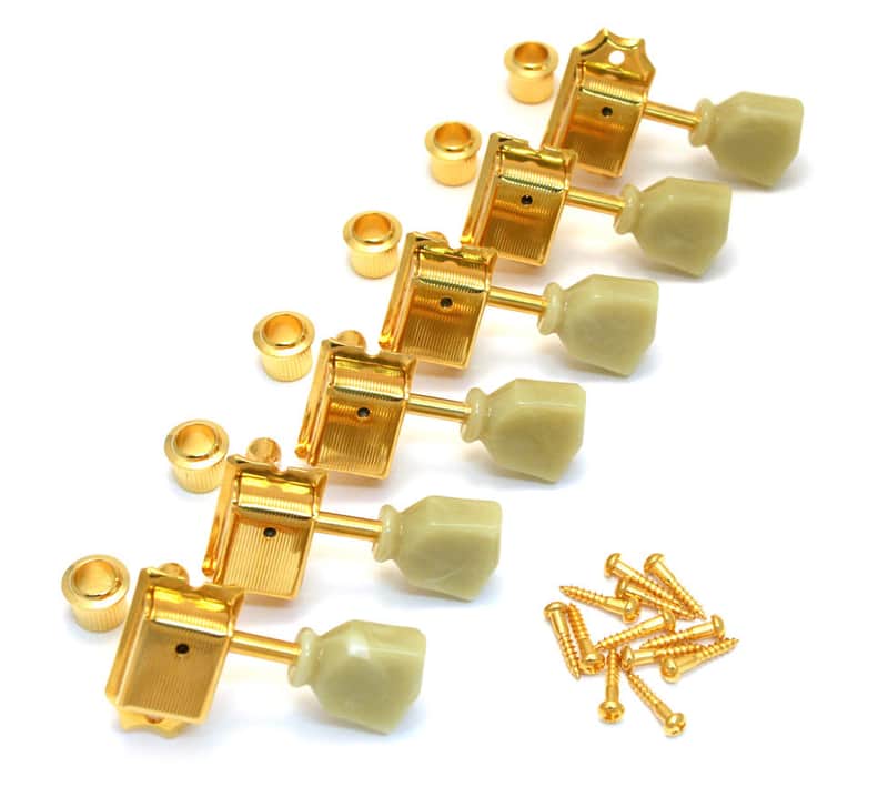 TK-0884-002 Gold Gotoh 6 Inline Vintage Keystone Tuner For Tele /Strat Guitar image 1