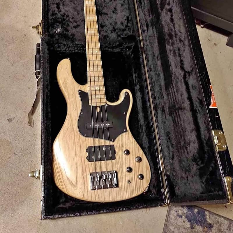 2010s Cort GB74 OPN 4-String Bass Open Pore Natural