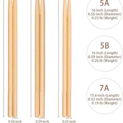 Drum Sticks, Drumstick, Drumsticks for Drums, , Drum Accessories for Drums, 5A Drumsticks image 2