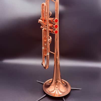ARCH CITY BRASS AURA MK II JAZZ TRUMPET – COPPER LACQUER – SPECIAL ORDER GOLD BRASS BELL – DELUXE CASE image 3