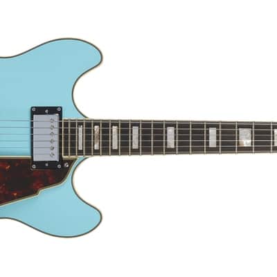 D'Angelico PREMIER DC DAPDCSKBCS * Double Cutaway w/ stop-bar tailpiece, Sky Blue image 10