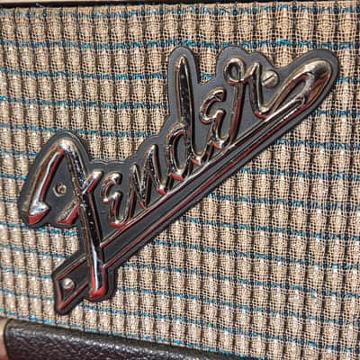 Vintage 1965 Fender Bassman 2-Channel 50-Watt Guitar Amp Head Black Panel - Replaced Late 60’s Style Grill Cloth image 2