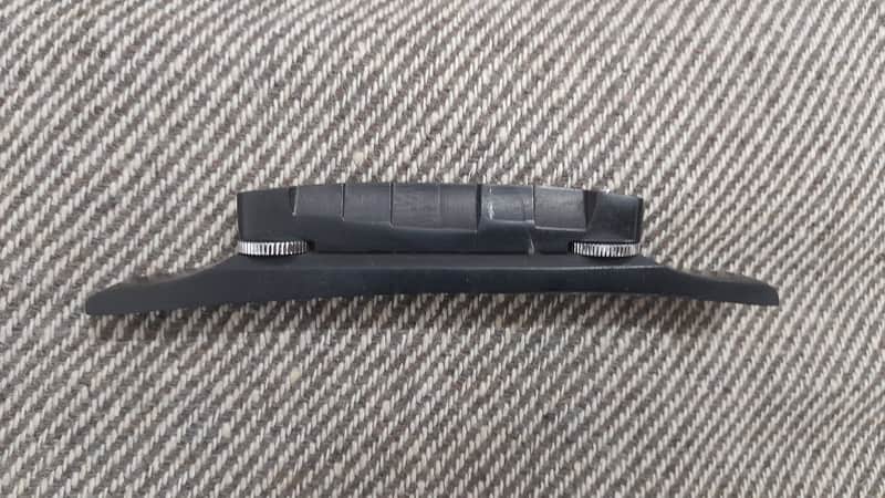LEFT Handed Archtop Guitar Bridge -1pc in Ebonywood image 1