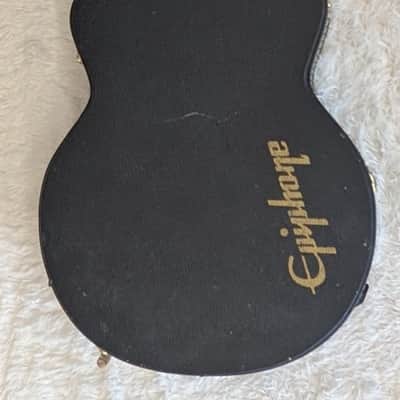 Epiphone Dot Deluxe Flame in red with an Epiphone hardshell case -Vintage Cherry image 13