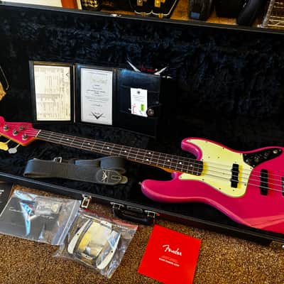 Fender Custom Shop Time Machine Journeyman 1965 Jazz Bass, Faded Dakota Red Rosewood image 1
