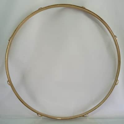 Ludwig 16"RAW BRASS Floor Tom Drum Batter Rim/Hoop 8Lug Triple-Flange Vintage60s image 5
