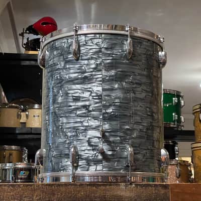 1950’s Gretsch 16" Midnight Blue Pearl Floor Tom 18x16 image 10
