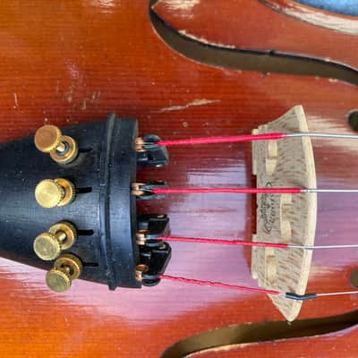 Antonius Stradivarius Cremonensis Faciebat Anno 1713 made in Czechoslovakia Violin burst image 10