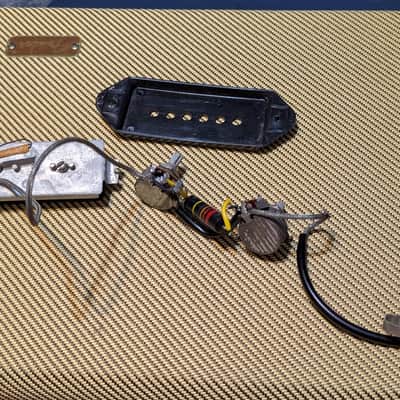 Gibson 1958 P-90 Dog Ear Pickup w pots cover and jack image 1