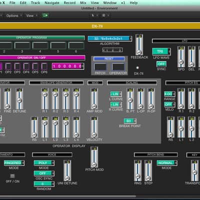 VIRTUAL Yamaha DX-7 / DX-7II editor / programmer (6-Op FM) - LOGIC v4 - X image 3