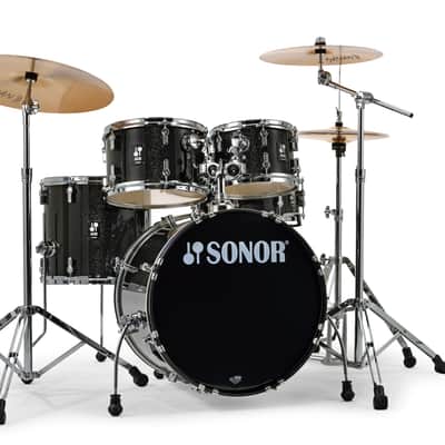 Sonor AQX Studio Black Midnight Sparkle 5pc Kit 20x16, 10x7, 12x8, 14x13, 14x5.5 | Drums & Hardware | Authorized Dealer image 1