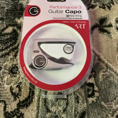 G7th Performance 3 Capo with ART Steel String Special Edition Celtic Engraved image 4