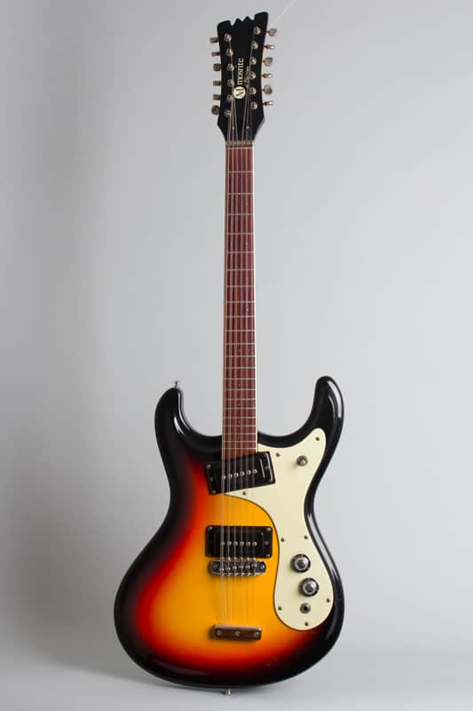 Mosrite  Mark XII 12 String Solid Body Electric Guitar (1967), ser. #T690, original black hard shell case. image 1