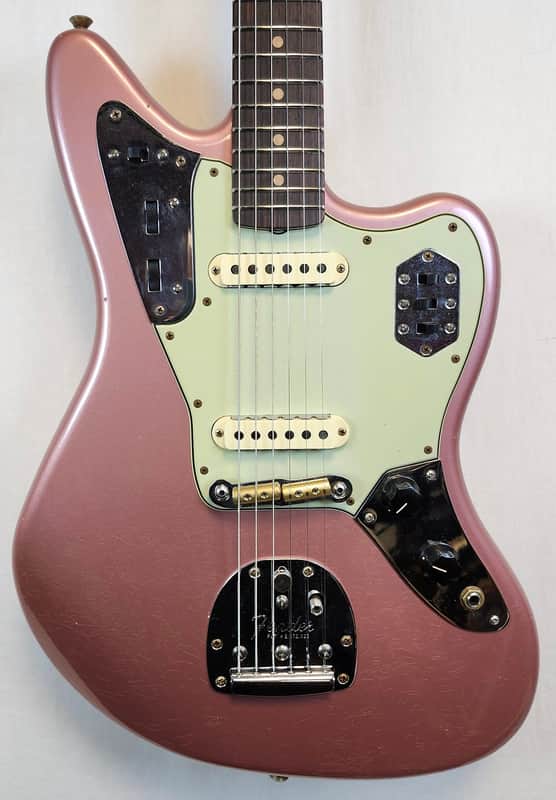 Fender Custom Shop 1964 Jaguar Journeyman Relic, AAA Rosewood FB, Faded Aged Burgundy Mist Metallic, w/HSC image 1