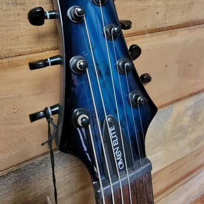 Schecter Guitar Research Omen Elite-7 - See-Thru Blue Burst image 9