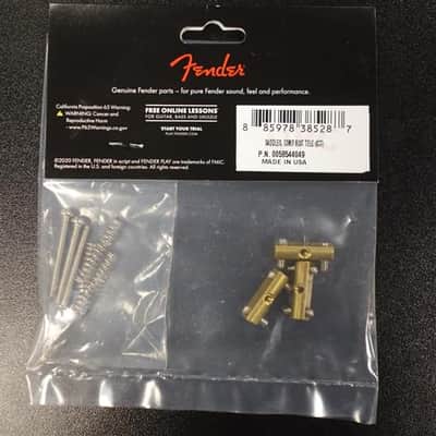 Fender American Vintage Telecaster Compensated Bridge Saddles, Brass image 2