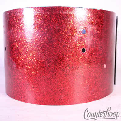 *Gretsch Red Sparkle 7x10"Concert Tom Drum Wrap Material Inlays/Patches 60s USA* image 2