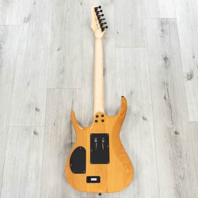 Dean Exile Select Floyd Fluence Guitar, Ebony Fretboard, Natural Black Burst image 5