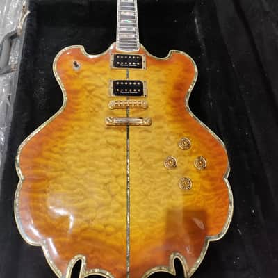Minarik Manta Super Custom - Amber Sunburst  70-80s - Quilted Maple - Sunburst/ Amber (with original G&C Case) image 1