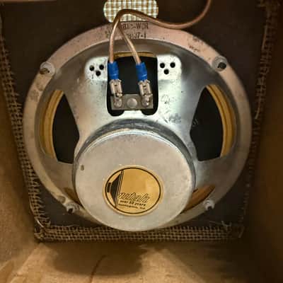 Vintage 1971 Utah 8" Guitar Speaker Cab in Mid-Century Slant Front Cabinet image 4