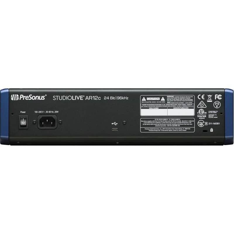 PreSonus StudioLive AR12c 14-Input Mixer / Digital Recorder / Audio Interface image 3
