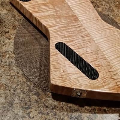Dave Vogele Custom Guitars Hand Made Explorer 2014 Natural / Blonde image 7