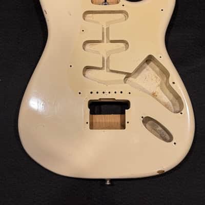 Vintage 1983 Squier Stratocaster Japan White - SQ Series 70s MIJ Body Routed for Kahler 2300 image 1