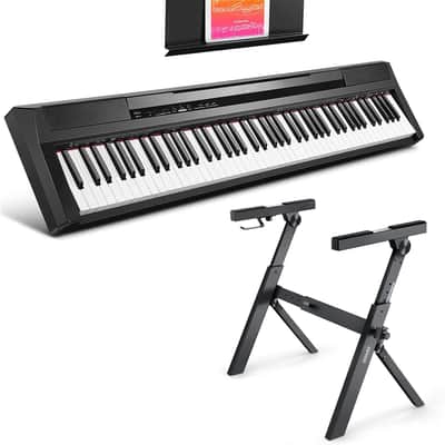 Digital Piano 88 Key Full Size Semi Weighted Keyboard, Portable Electric Piano with Folding Stand image 1