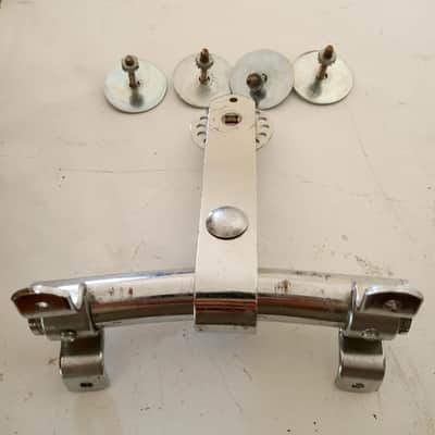 *Slingerland Rail Mount Parts 4-Hole 2 1/4"x5 1/8" Chrome Bass Drum-Tom Holder image 2
