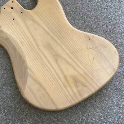 Left Handed Ash Wood Jazz Bass Style 4 String Body image 7