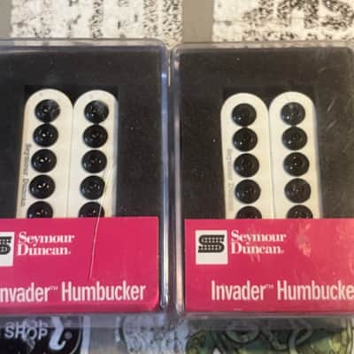 Pre Owned Seymour Duncan SH-8 Invader Guitar PIckup Set 6 String WHITE image 1