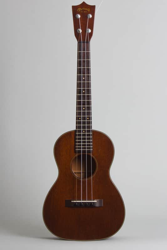 C. F. Martin  Style 1-T Tenor Ukulele,  c. 1960, tweed hard shell case. image 1