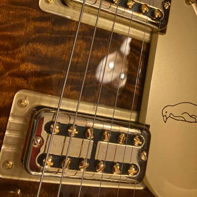 Gretsch G6134TGQM-59 Limited Edition Quilt Classic Penguin with Bigsby 2024  - Forge Glow image 5