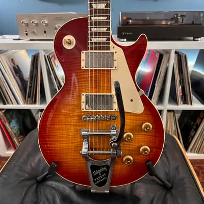 Gibson 1959 R9 Les Paul Standard Bigsby Vibrate Bare Knuckle Mules 2014 - Cherry Sunburst image 2