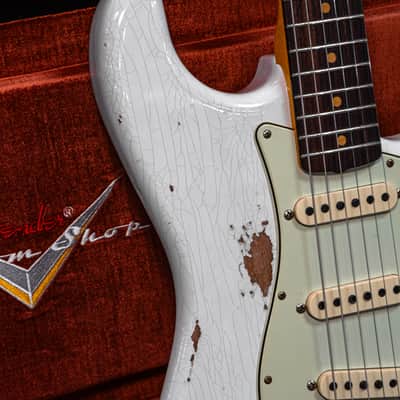 Fender CS 1964 L-Series Strat Heavy Relic 3A RW Limited 2024 - Aged Olympic White image 2
