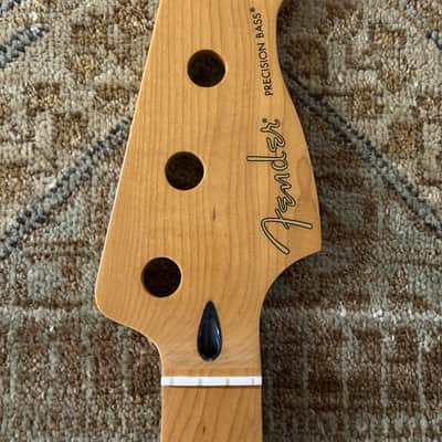 Fender Roasted Maple Precision Bass® Neck, 20 Medium Jumbo Frets, 9.5", Maple, C Shape image 6