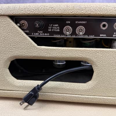 1963 FENDER BASSMAN BLONDE PRE-CBS 6G6-B VINTAGE TUBE AMP image 6