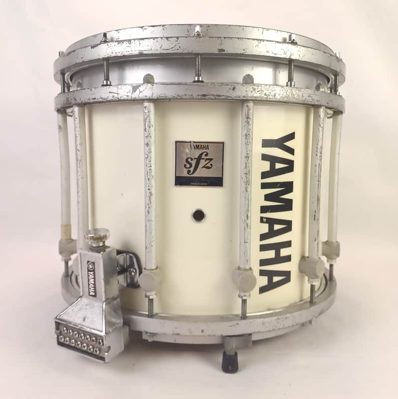 Yamaha 12x14" SFZ 9114U Marching Snare Drum Die-Cast Gloss White Japan Rims 9400 image 1