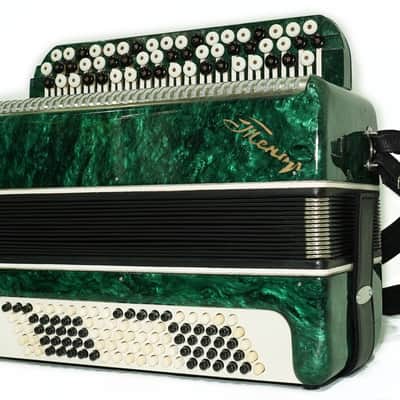 Tenor Bayan Ukraine Chromatic Button Accordion 100 Bass, New Straps and Case, Concertina Stradella B System, Harmonica in Tune, 2726 image 6