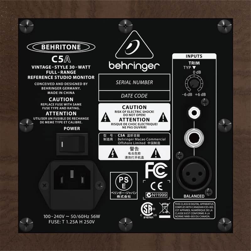 Behringer C5A Behritone Active Studio Monitor (Single) image 2