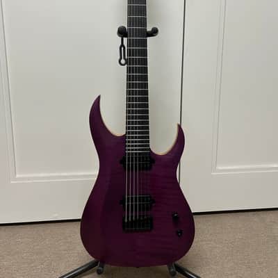 Schecter John Browne Tao-7 Electric Guitar - Satin Transparent Purple image 3