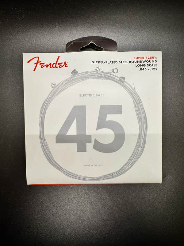 Fender 7250 Long Scale, 5 String, 7250-5M .045-.125,  Roundwound Bass Strings, Nickel Plated Steel image 1